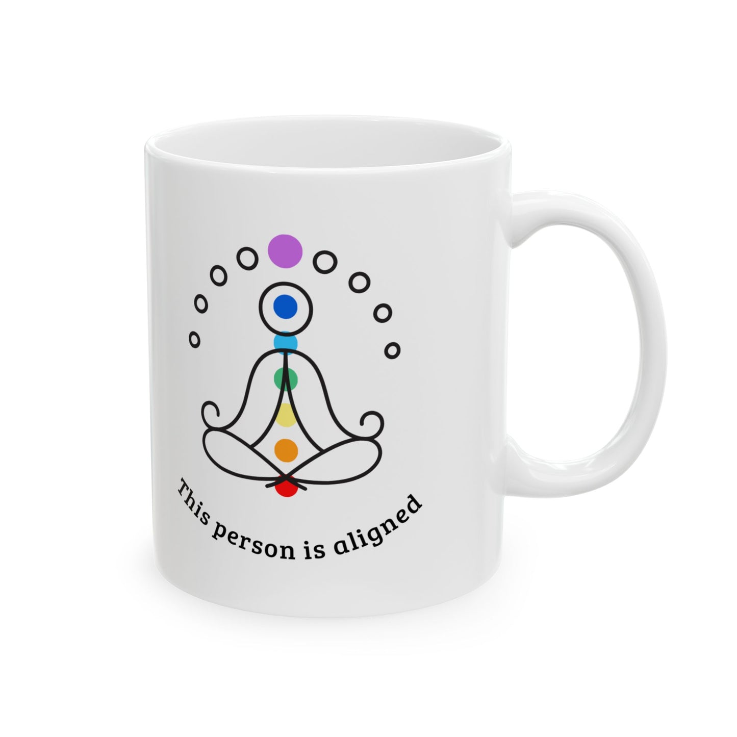 "This person is aligned" Ceramic Mug, (11oz, 15oz)